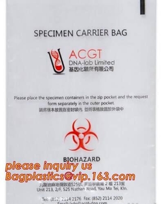 SPECIMENBOODSCHAPPENTASSEN, Co-extrusiepe Vuilniszakken, vuilniszak voor infecciosas, Medisch verbruiksgoederen biohazard afval disp