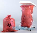 Zak van het Biohazard doet de klinische afval, Biologisch afbreekbaar Medisch Afval biohazard, de Industriële vuilniszak van Biohazard 60Liter, bagease in zakken