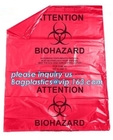 Doet het Biohazard besmettelijke plastic afval Vuilnisbakvoeringen, PE biohazard ecozak, Biohazard-Zakken voor medisch afvalgebruik in zakken, pac