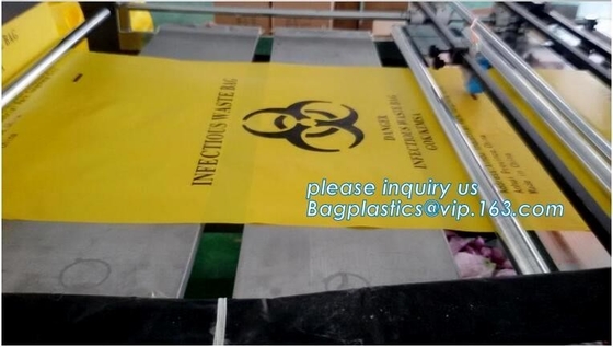 Klinische Afvalzak, Op zwaar werk berekende Zakken, PE biohazard ecozak, PE beschikbare Laboratoriumzak/Medische afvalzak/Biohazard-zak op rol