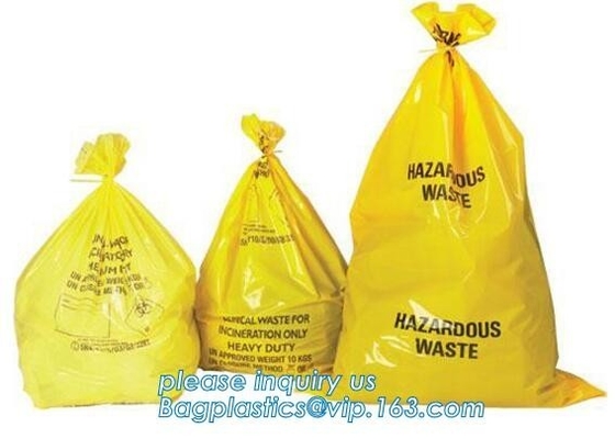 Klinische Afvalzak, Op zwaar werk berekende Zakken, PE biohazard ecozak, PE beschikbare Laboratoriumzak/Medische afvalzak/Biohazard-zak op rol
