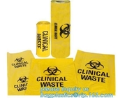 de gele/rode/zwarte zak van de biohazardautoclaaf/biohazard autoclavable bakvoering, biohazard plastic zakken, biohazard afvalzak, me