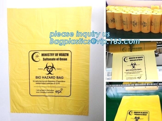 Autoclaafzak/Medische Autoclaafzak/de Zak van het Autoclaafspecimen, bloedzakken, de Plastic medische zakken van Zip lockkk/biohazard plastic B
