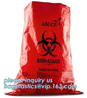 Autoclaafzak/Medische Autoclaafzak/de Zak van het Autoclaafspecimen, bloedzakken, de Plastic medische zakken van Zip lockkk/biohazard plastic B