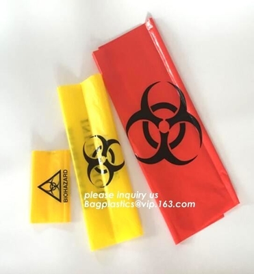 Safty biohazard doet voor medisch afval in zakken, biohazard reclosable, Besmettelijke Afval van het specimenvervoer, bagplastics, bagease
