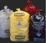 de douane drukte jumbo plastic huisvuil die de plastic zak van het asbestafval, de polyzakken van de asbestwaarschuwing gedrukte begrafenis verpakken