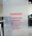 De grote Biohazard-Verwijdering van het het Asbestafval van het Vuilniszakkengevaar Woorden Gedrukte