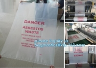 Op zwaar werk berekende Autoclavable Biohazard-Zakkenasbest Industriële Verpakking