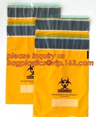 Zakken van schild Autoclavable Biohazard, Biohazard-Afvalzakken met Zak Medisch Specimen