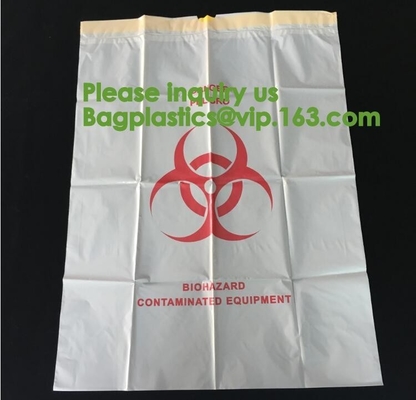 Biologisch afbreekbare Autoclavable Biohazard doet het Biologische Materiaal van het Gevaarpolytheen in zakken