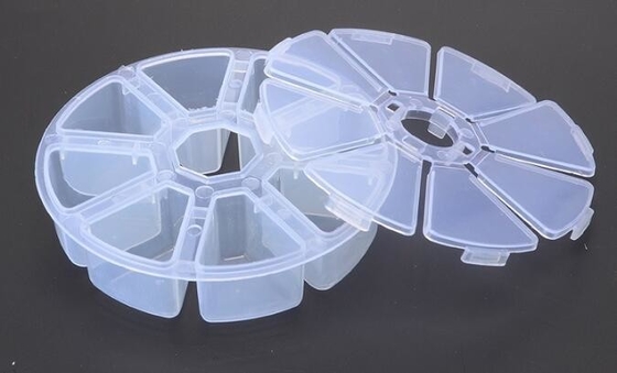 De regelbare Doos van de 15 Compartimenten Plastic Duidelijke Opslag voor het Hulpmiddelcontainer van de Juwelenoorring, doos van de odorlessness de plastic opslag