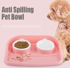 Misstap niet Plastic het Voeden Schotels Geen Hond Cat Double Food Water Bowl van het Morserijhuisdier voor Cat Dog, het Watervoedsel van de Premie Kleurrijk Hond
