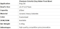 Misstap niet Plastic het Voeden Schotels Geen Hond Cat Double Food Water Bowl van het Morserijhuisdier voor Cat Dog, het Watervoedsel van de Premie Kleurrijk Hond