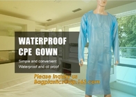Beschikbare CPE plastic toga/Plastic laag Elastisch manchet/Duimmanchet, de beschikbare het ziekenhuiscpe toga van /protection van de isolatietoga