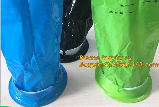 het braken braakt Gebruikt zakwegwerpproduct, want hospita/-het beschikbare blauwe plastiek van reis/airplane/ zak met ring Medische Emes braakt