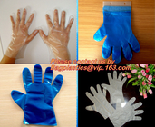 De poly In reliëf gemaakte Handschoenen, Premie gieten Polyethyleen (CPE), Prep Handschoen van het Poeder de Vrije, Middelgrote, Duidelijke Voedsel, Veiligheidsbescherming