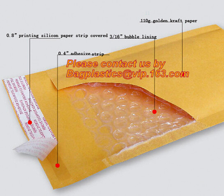 Kraftpapier-Document zak van de de bellenenvelop van eco doet de vriendschappelijke polymailers zwarte voor het verschepen met douane, Envelop Bel Mailers P in zakken