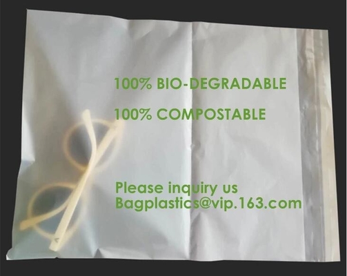 Composteerbare biologisch afbreekbare verpakkende postzak met handvat, Biologisch afbreekbare composteerbare plastic koeriers verschepende envelop