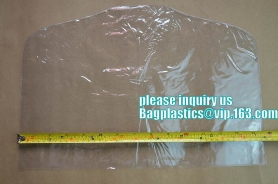 manier het beschikbare duidelijke ldpe polykledingstuk die van het wasserijkostuum de plastic zak van de chemisch reinigendekking voor kleren op broodje verpakken