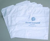 Biologisch afbreekbare drawstring wasserij polyzak met druk, de Wasserij Plastic zak van Logo Printed Poly Drawstring Hotel /Travel