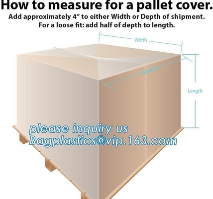 48 x 48 x 96“ 1 Mil-ldpe Duidelijke Palletdekking, Milieuvriendelijke Opnieuw te gebruiken de Palletdekking van de Palletomslag, Beschikbare Waterdicht CPE