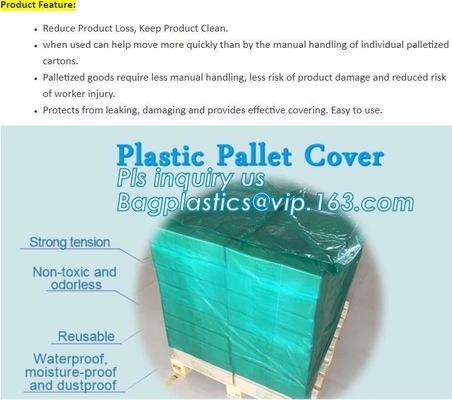 de aangepaste PE zak van de palletdekking, Waterdichte pallet behandelt Polyzakken, de Plastic Pallet van de de Palletdekking van Gusseted van de Palletdekking