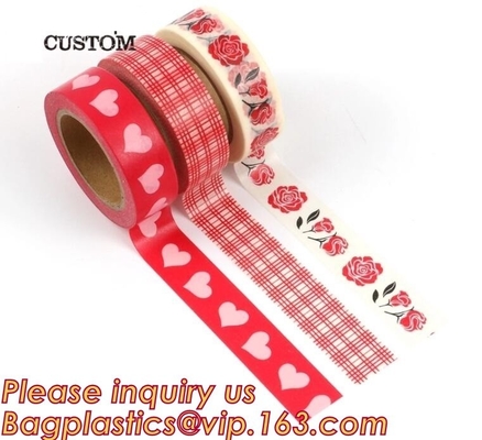 De BAND van de de DAGreeks WASHI van GELUKKIG VALENTINE, van de de Bloemwalvis van Dia3.7cm Dierlijke van de de Bandagenda van Washi van het de Fotoalbum Decoratieve de Banddiy Pa