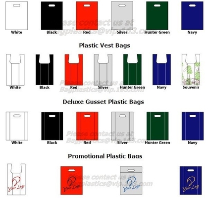 plastic vuilniszak, t-shirtzak op broodje, pe vuilniszak, HDPE van China T-shirtzakken op broodje