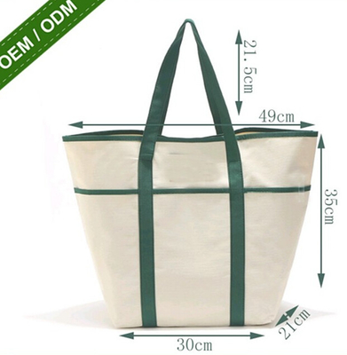 8oz de Druk Logo Long Handle Canvas Bag Tote Bag, organische van het katoenen douane gedrukte de zakbagease van de manierdouane totalisatorcanvas pac