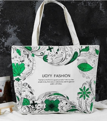Het Canvas van de Douanelogo promotion zipper grocery shopping 8OZ van China maakt omhoog Tote Cotton Bag, 350X400MM de druk van het Douanescherm