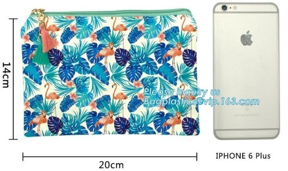 het canvas katoenen van het douaneembleem 12oz kosmetische zak, van de de Fabrieks de In het groot Manier van China Zak van de het Canvasritssluiting voor Schoonheidsmiddelen sacket