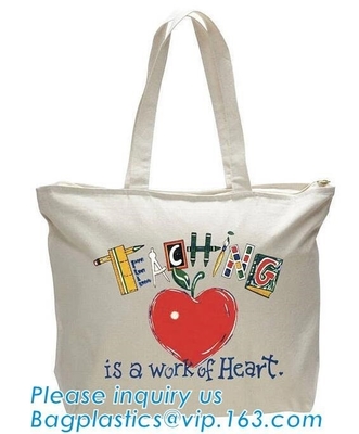 De standaardgroottedouane drukte canvas Tote Hand Shopping Cotton Bag, Aangepaste Manierschool Tote Shopping Bag, Canvasbedelaars