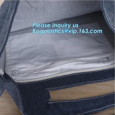 Van de de schouderzak van de manierritssluiting de zak van de het canvastotalisator op zwaar werk berekende het winkelen canvaszak met pp-bageasebagplastics van de singelbandriem pac