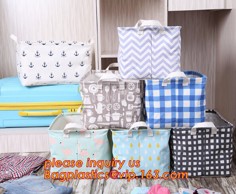 De Wasmand van douanemini folding collapsible storage canvas, Babystuk speelgoed opslagcanvas die opslagmand, bagease vouwen