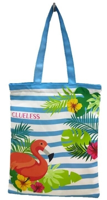De Druk Katoenen van de handvatstijl de Duidelijke zak van Tote Bag School Canvas, het natuurlijke gymnastiek van de katoenen handvat van het het stofkledingstuk canvastotalisator handmad