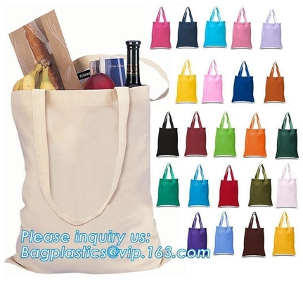 Het leer behandelde Gouden Bruids Partijkatoen Tote Bag, 100%-Canvas Tote Bag, het embleemca van het katoenen OEM embleem het duidelijke handvat van de douanedruk