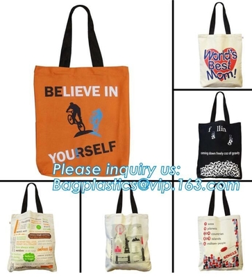 Het leer behandelde Gouden Bruids Partijkatoen Tote Bag, 100%-Canvas Tote Bag, het embleemca van het katoenen OEM embleem het duidelijke handvat van de douanedruk