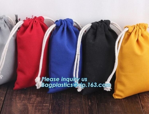 De aangepaste super witte de Mousselinezak van de Groottedouane personaliseert katoenen van de EMBLEEMdouane drawstring zak, trekt het Duurzame katoenen canvas