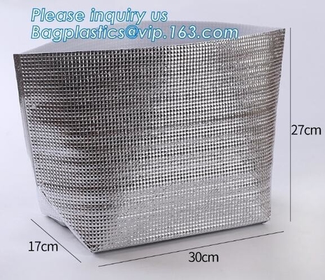 De opnieuw te gebruiken van de de thermische isolatie materiële koelere zak van de aluminiumfolie van de foPromotional420d Polyester van de de Isolatiepicknick Koelere Zak