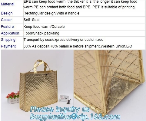 Gemakkelijke Zip lockkk-Sluiting - Milieuvriendelijke 100% - het Waterdichte & Gemakkelijke Schoonmaken | De zilveren zak BAGEAS van de Kleuren koele isolatie
