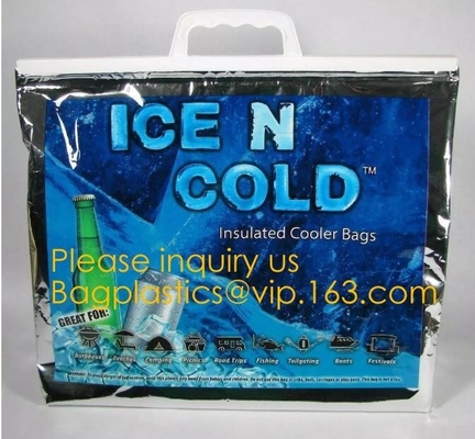 Van de de leveranciersdouane van China de het Aluminiumfolie isoleerde thermische grote het ijszak van de lunch koelere zak voor bevroren voedsel en lunchbagease