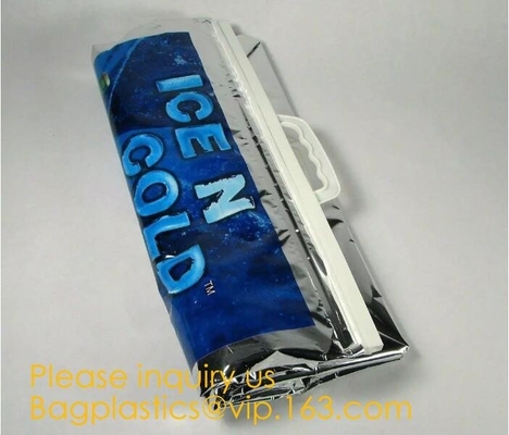 Van de de leveranciersdouane van China de het Aluminiumfolie isoleerde thermische grote het ijszak van de lunch koelere zak voor bevroren voedsel en lunchbagease