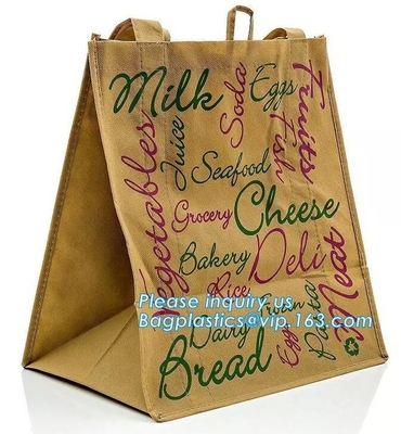 Het rekupereerbare Promotiedier drukte Logo Laminated Non Woven Bag voor Supermarkt, Chinese leveranciersdouane gedrukte sho