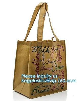 Het rekupereerbare Promotiedier drukte Logo Laminated Non Woven Bag voor Supermarkt, Chinese leveranciersdouane gedrukte sho