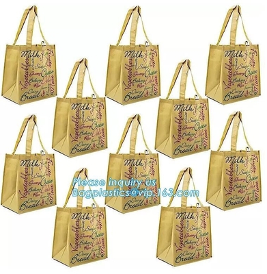 Het rekupereerbare Promotiedier drukte Logo Laminated Non Woven Bag voor Supermarkt, Chinese leveranciersdouane gedrukte sho
