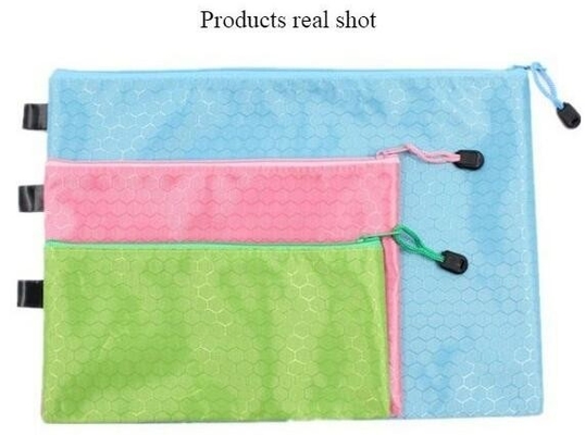 Van het de Zakgeval van potloodpen pouch school class binder de Zak van de het Bureaukantoorbehoeften met 6 Kleuren, zak van de douane de nylon kantoorbehoeften/pencilc