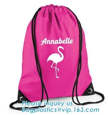 Van de zak/advertising van de polyesterstof de drawstring van de de trekkrachtkabel van de de rugzakdoek van de zak/nylon van de de schouderzak aanpassing BAGEASE