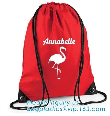 Van de zak/advertising van de polyesterstof de drawstring van de de trekkrachtkabel van de de rugzakdoek van de zak/nylon van de de schouderzak aanpassing BAGEASE