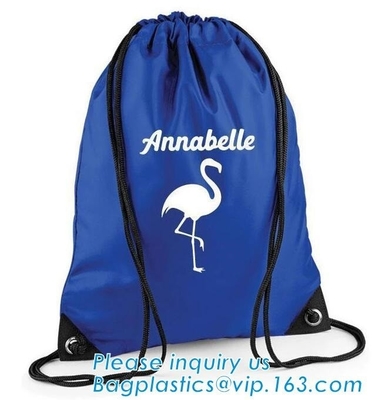 Van de zak/advertising van de polyesterstof de drawstring van de de trekkrachtkabel van de de rugzakdoek van de zak/nylon van de de schouderzak aanpassing BAGEASE
