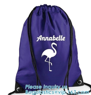 Van de zak/advertising van de polyesterstof de drawstring van de de trekkrachtkabel van de de rugzakdoek van de zak/nylon van de de schouderzak aanpassing BAGEASE